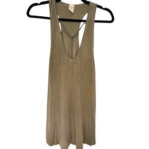 We The Free Free People Olive Green Tank Size Medium